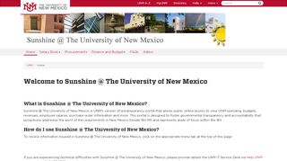 
                            4. Sunshine Transparency Portal | The University of New Mexico