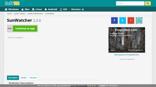 
                            1. SunWatcher 2.2.0 Free Download
