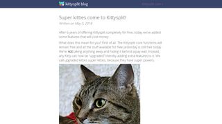 
                            5. Super kitties come to Kittysplit!