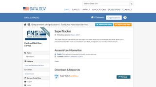 
                            1. SuperTracker - Data.gov