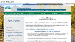 
                            3. Supplemental Nutrition Assistance Program - dphhs - Montana.gov