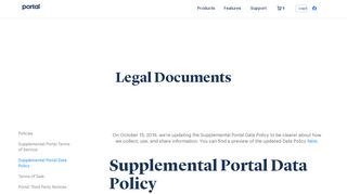 
                            1. Supplemental Portal Data Policy | Portal from Facebook