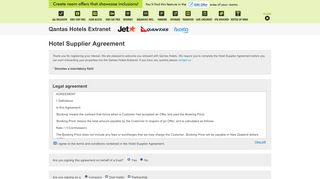 
                            5. Supplier Agreements - Qantas Hotels Extranet