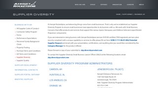 
                            8. Supplier Diversity | Aerojet Rocketdyne