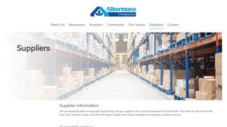 
                            2. Supplier Diversity - Albertsons Companies