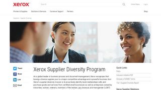 
                            2. Supplier Diversity Program - Xerox