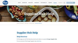 
                            1. Supplier Hub Help - The Kroger Co.