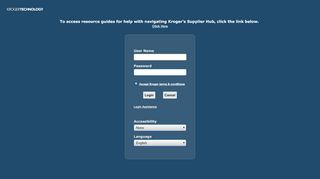 
                            4. Supplier Hub login page - Kroger