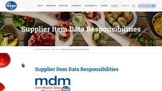 
                            1. Supplier Item Data Responsibilities - The Kroger Co.