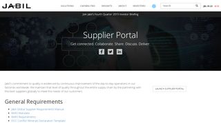 
                            6. Supplier Portal | Jabil - Radius Innovation & Development