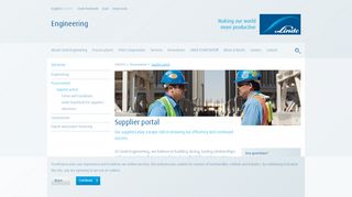 
                            7. Supplier portal | Linde Engineering