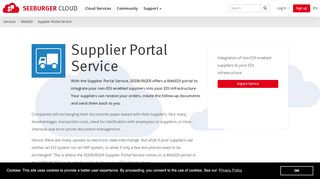 
                            7. Supplier Portal Service | SEEBURGER Cloud Shop