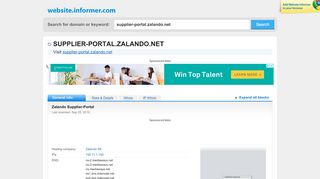 
                            4. supplier-portal.zalando.net at WI. Zalando Supplier-Portal