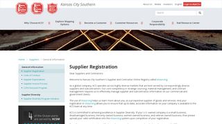 
                            1. Supplier Registration - Kansas City Southern