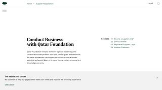 
                            3. Supplier Registration | Qatar Foundation