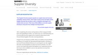 
                            1. Supplier Registration | Time Warner Supplier Diversity