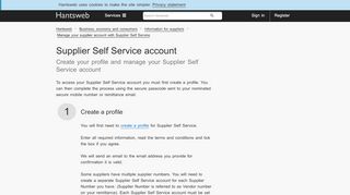 
                            4. Supplier Self Service account | Hantsweb