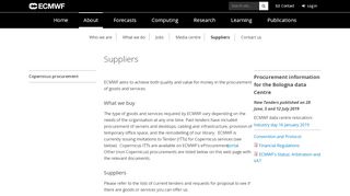 
                            3. Suppliers | ECMWF