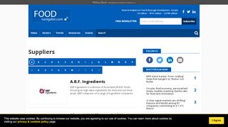 
                            6. Suppliers - Food Navigator