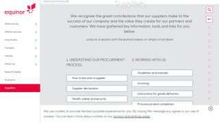 
                            9. Suppliers - Key information for suppliers - equinor.com