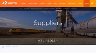 
                            3. Suppliers - Portals | Aurizon