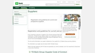 
                            1. Suppliers | TD Bank