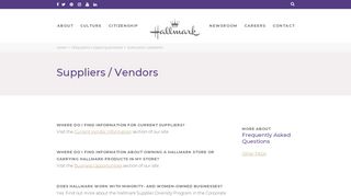 
                            2. Suppliers / Vendors - Hallmark Corporate
