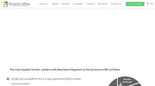 
                            3. Supplier/Vendor Portal for Dynamics 365 ERP - Dynamics eShop