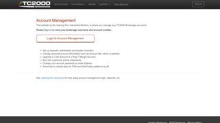
                            7. Support | Account Management | TC2000 Brokerage