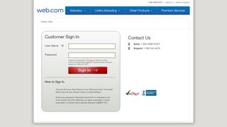 
                            7. Support and Login for DIY Websites, Hosting and ... - Web.com