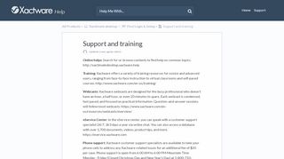 
                            5. Support and training - Xactware help