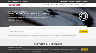 
                            3. Support Center - Hetzner Online GmbH