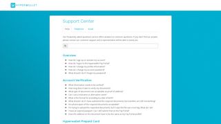 
                            3. Support Center - Hyperwallet