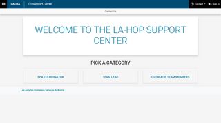 
                            2. Support Center - Los Angeles Homeless Services Authority