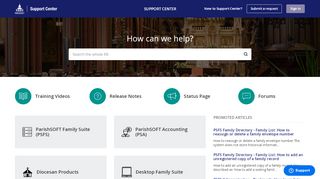 
                            9. Support Center - ParishSOFT