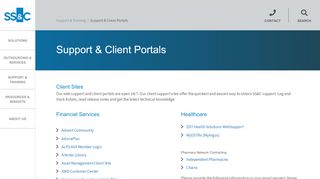 
                            3. Support & Client Portals - ssctech.com