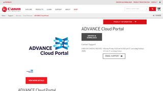 
                            1. Support | Cloud Services | ADVANCE Cloud Portal | Canon USA