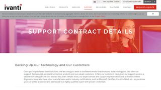 
                            10. Support Contract Details | Ivanti