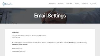 
                            2. Support – Email Settings – NEFCOM