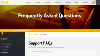 
                            8. Support FAQs | Atlas Knowledge