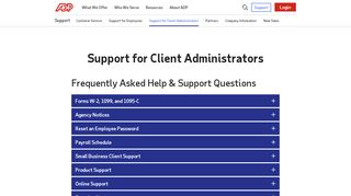 
                            2. Support For Client Administrators - ADP