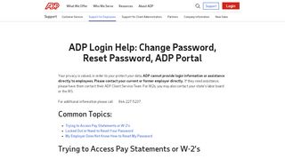 
                            1. Support for Employees - adp.com