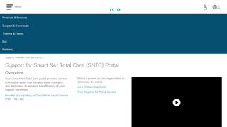 
                            1. Support for Smart Net Total Care (SNTC) Portal - cisco.com