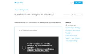 
                            4. Support | How do I connect using Remote Desktop? - AppOnFly