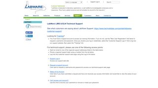 
                            1. Support - LabWare