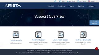 
                            8. Support Overview - Arista