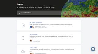 
                            6. Support portal for AirVisual