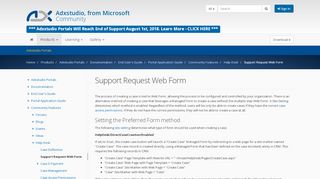 
                            3. Support Request Web Form · Adxstudio Community