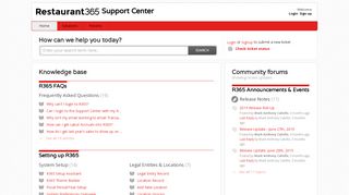 
                            6. Support : Support Center - help.restaurant365.net