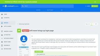 
                            3. Support wifi never brings up login page - Android Forums